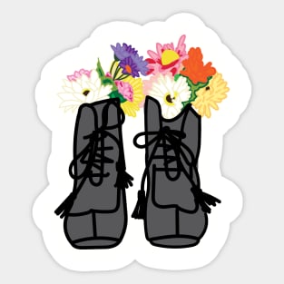 Flower Boots Illustration by Courtney Graben Sticker